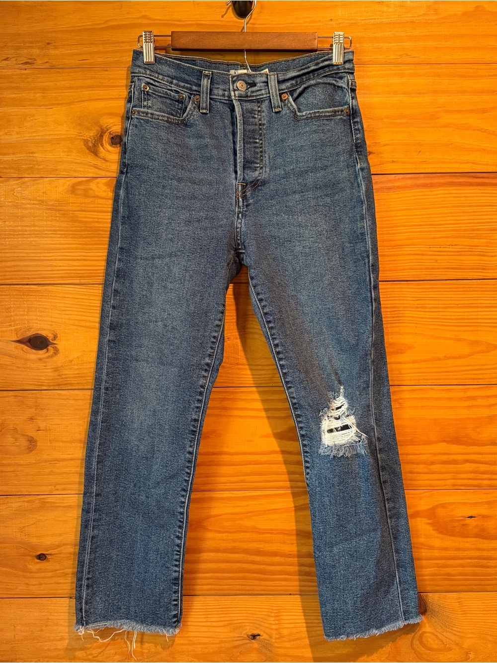 Levi’s Wedgie Straight High Rise Denim Jeans 28 26” Length Stretch 34964-0133
